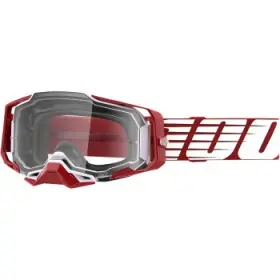 50004-00009 100% Armega Overd Deep Red Clear Goggles