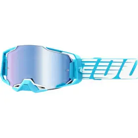 50005-00010 100% Armega Overd Sky Blue Mirror Goggles