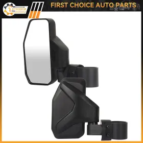 1st117191choice 1stchoice-autoparts Mirrors 1.5 Inch -2 Roll Cage Set Utv Atv High Impact For Polaris Yamaha Honda Black
