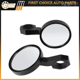 1st167460choice 1stchoice-autoparts Utv For Polaris Rzr 800 1000 Xp 900 S Round Rearview Mirrors 1.75 Inch Roll Bar