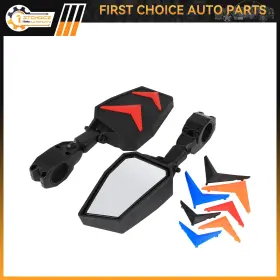 1st167465choice 1stchoice-autoparts 2pcs Side Rear View Mirrors 1.75 Inch Bar For Polaris Rzr Ranger Yamaha Rhinos Utv