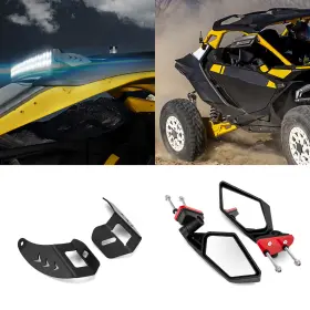 80101032 21st Rear Side View Mirrors Roof 42 Inch Light Bar Brackets For Can-am Maverick R/r Max