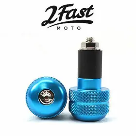23-96463 2fastmoto Aluminum 7/8 Inch Anto Vibration Bar Ends - Blue 2 Pack