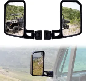 Aup-cde-4sm A & Utv Pro 2pcs Side Mirrors For Can Am Defender 2016-2025 Adjustable Folding Convex 715008