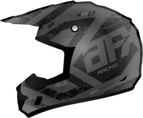 0110-7138 Afx Fx-17 Helmet - Attack Frost Gray/matte Black Medium