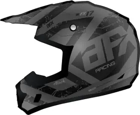 0110-7141 Afx Fx-17 Frost Gray Matte Black Attack Helmet Size 2x-large