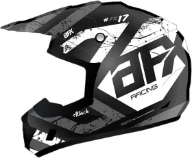 0110-7144 Afx Fx-17 Helmet - Attack Matte Black/silver Medium