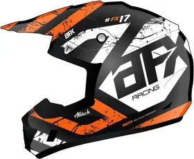 0110-7159 Afx Fx-17 Matte Black Orange Attack Helmet Size 2x-large
