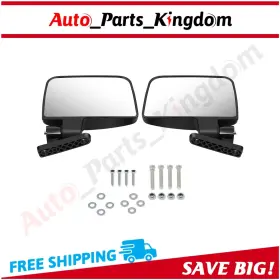 12641752 Apking For Club Car Ezgo Yamaha Black Left Right Golf Cart Mirrors Large Side Rear View