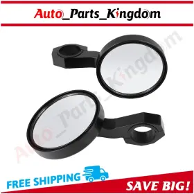 12641841 Apking Utv Round Rearview Mirrors 1.75 Inch Roll Bar For Polaris Rzr 800 1000 Xp 900 S