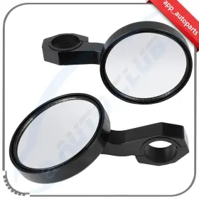 Aup167460987pps App Autoparts Utv Atv Rear View Round Mirror 1.75 Inch Clamp For Polaris Rzr 800 1000 Xp 900
