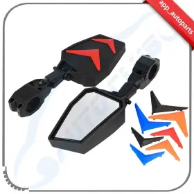 Aup167465987pps App Autoparts Utv Atv Left Right Side Rear View Mirrors 1.75 Inch Bar For Polaris Rzr Ranger Xp900