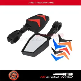 As16746501as As Speedfather Utv Side Mirrors Rear View 1.75 Inch Roll Bar For Polaris Rzr Ranger Yamaha Rhinos