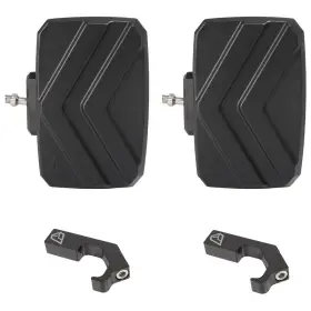 101005sm04015 Assault Industries Explorer Side Mirrors Pair With Pro-fit Clamps - Black