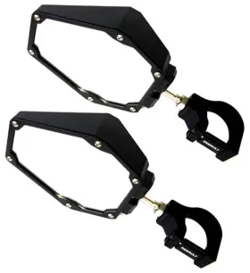 103295-2.0 Assault Industries Black/black Bomber Plastic Mirrors 2.0 Inch Clamps