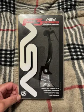 Baf31-k Asv Unbreakable F3 Folding Brake Lever Black Yamaha Yfz450 Banshee Raptor