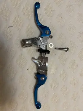 Bcfq1-b-nodust Asv F3 Front Brake Clutch Perch Levers Pair Pack Set Blue Yamaha Banshee 350