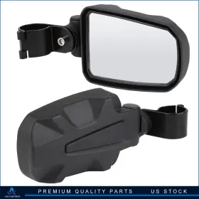 Aup16746601cp Aup Pair 1.75 Inch Roll Bar Cage Utv Offroad Side Rear View Mirror For Polairs Rzr 1000