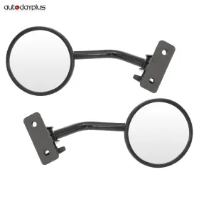 Adp11718701cp Autodayplus For 1997-2017 Jeep Wrangler Yj Tj Jk Cj Lh Rh Side Round Mirrors Door Off Hinge