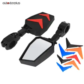 Adp16746501s Autodayplus 2pcs Utv Side Rear View Mirrors 1.75 Inch - 2 Roll Bar For Honda Talon 1000r 1000x