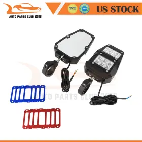 Autopartsclub2018 Ap167467a1c18 1.75 Inch Clamp Utv Rearview Side Mirror With Led Spot Light For Polaris Rzr Can-am