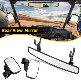 Mr-utv-105 Auxito Mp-af/mr-utv-105 For Kawasaki Mule 3000 3010 4000 Utv 4010 Wide Rear-view Center Side Mirrors Set