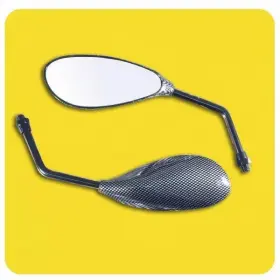 Mruf3hbcbn Bike It Open Box Bike-it Motorcycle Carbon Look F3 Handle Bar 10mm Mount Mirrors