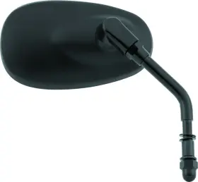 601154 Bikemaster Harley Oval Mini Mirror Matte Black Part
