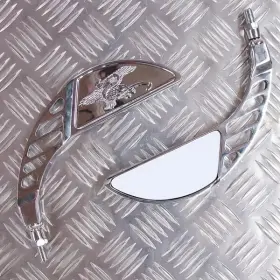Mru005 Biketek Open Box Universal Custom Vixen Mirrors 10mm High Chrome Pair -q