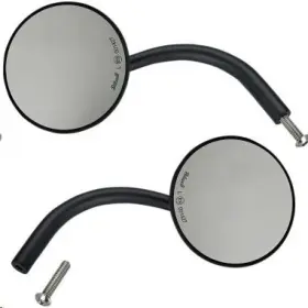 6503-400-132 Biltwell Inc. Round Perch Mount Utility Mirror - Black
