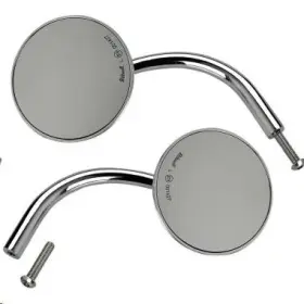 6503-400-532 Biltwell Inc. Round Perch Mount Utility Mirror - Chrome