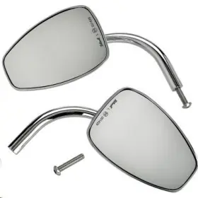 6504-400-532 Biltwell Inc. Teardrop Perch Mount Utility Mirror - Chrome