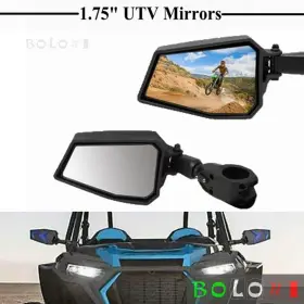 Us-mt-6092-bk Bolonimotorsports 1.75 Inch Utv Side View Mirrors For Polaris Rzr S 900 Xp 1000 Ranger 400 500 700 800