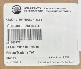 281300577 Bombardier Original Oe Can Am / Sea Doo Part By Brp Rear View Mirror Assy New