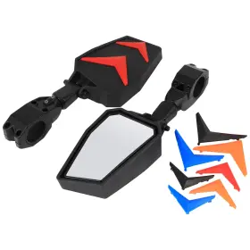 Bra1674650401cbd Brakemotorparts 1.75 Inch 2pcs Side Rear View Mirrors Bar For Polaris Rzr Ranger Yamaha Rhinos Utv