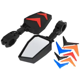 Bra167465oke Brakemotorparts 2pcs Side Rear View Mirrors 1.75 Inch Bar For Polaris Rzr Ranger Yamaha Rhinos Utv