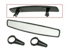 Ac-12351-1 Bronco Atv Wide Angle Rear View Mirror 14.9 Inch X 2.56 For 2 Bar