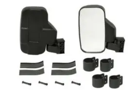 Ac-12353 Bronco Atv Universal Clamp-on Utv Rectangular Side View Mirrors 7.3 Inch H X 3.75 W