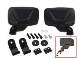 At-12360 Bronco Atv Side View Mirrors For Pro-fit/profile Roll Cage Black