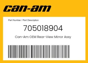 705018904 Can-am Genuine Rear-view Mirror Assy -