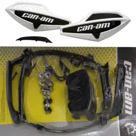715000537 Can-am Atv White Hand Guard/wind Deflector Kit With Mount Outlander Renegade Ds