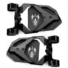 10020-001-000 Chupacabra Offroad Cuero Race Black Mirror Pair 2.0 Inch Clamp