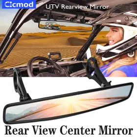 Cicmod 810032299392 15 Inch Wide Rear View Race Mirror Ultra Clear With . 1.75 Clamp For Honda Rzr Utv