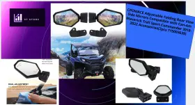 715003639 Cpowace Mirrors Side Adjustable Folding Rear View For Can-am Maverick Trail Sport 18-22