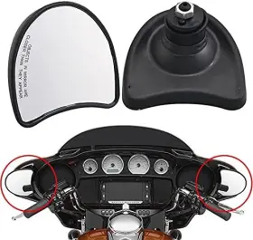 Mrhd-001-9613bk Dfmt #dmall Inner Fairing Mount Rear Mirror For Harley Street Glide Electra 1996-2013