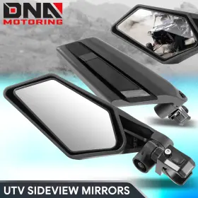 Dna-mpmru009 Dna Motoring Universal Roll Cage Bar Mount Utv Adjustable Bracket Convex Side View Mirrors