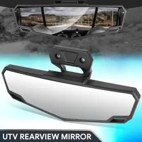 Dna-mpmru018 Dna Motoring Universal Handlebar Mount Utv Convex Design Chrome Glass Rearview Center Mirror