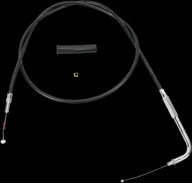 0651-0661 Drag Specialties New Alternative Length Black Vinyl Idle Cable 48 Inch