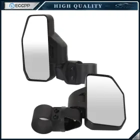 E11719101cp Eccpp Set Utv Atv 1.75 Inch - 2 Roll Cage Rear Mirror High Impact For Polaris Honda