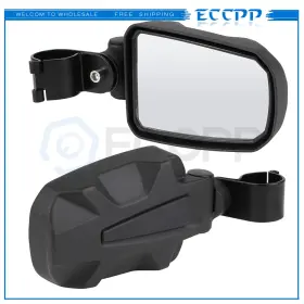 E16739cp466s Eccpp Pair 1.75 Inch Roll Bar Cage Utv Offroad Side Rear View Mirrors For Polairs Rzr 1000